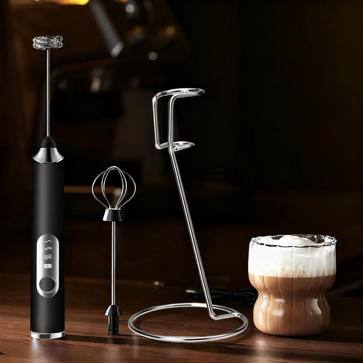 Electric milk frother, USB-C, multiple functions
