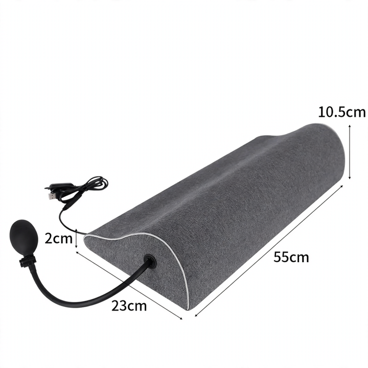 Inflatable neck support cushion with heating function