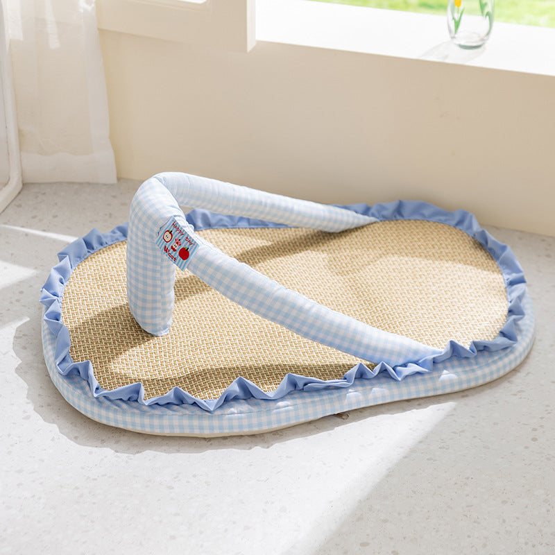 Breathable pet mat made of rattan, summer
