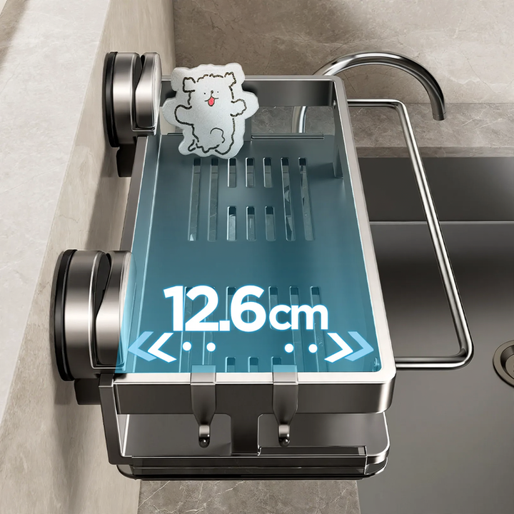 Suction cup draining rack made of carbon steel