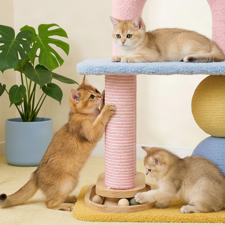 Sisal scratching barrel for cats