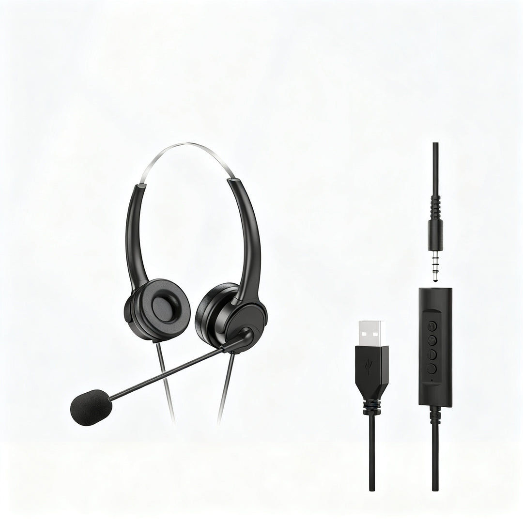 Bai'en DH800 Call Center Agent Telemarketing Outbound Customer Service Headset Computer Mobile Phone Telephone Headset