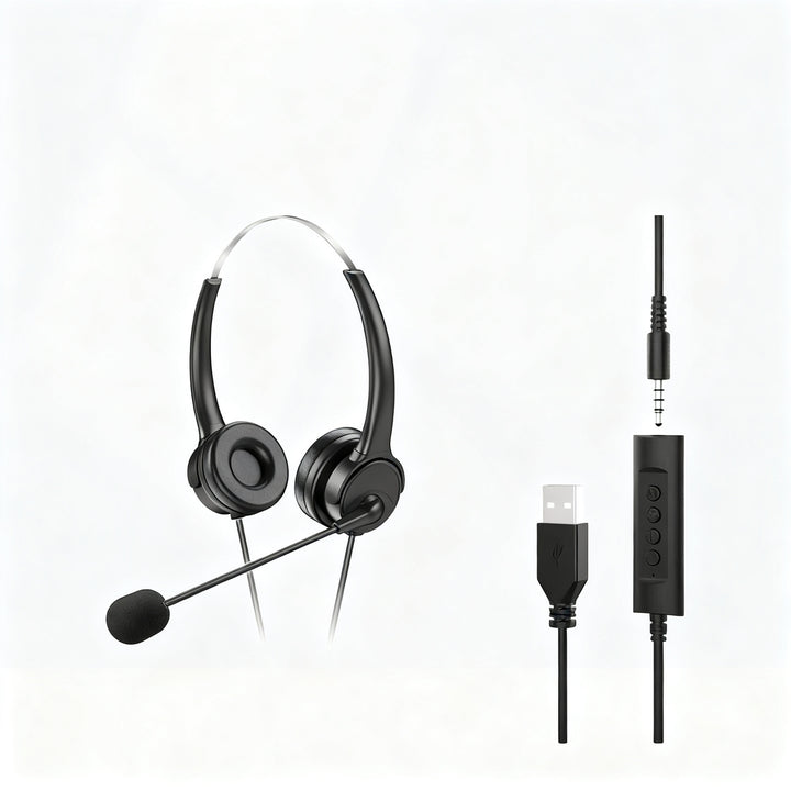 Bai'en DH800 Call Center Agent Telemarketing Outbound Customer Service Headset Computer Mobile Phone Telephone Headset