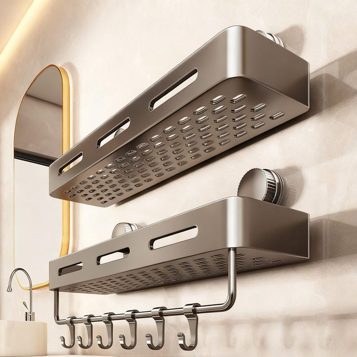 Suction Cup Shelf for Bathroom, wall-mounted