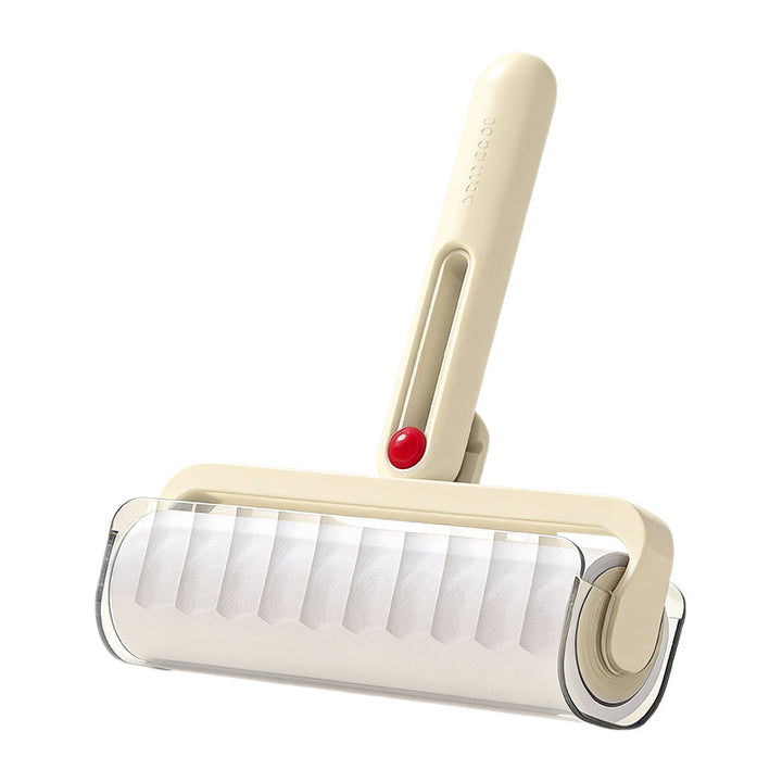 Lint roller with replacement rolls, foldable