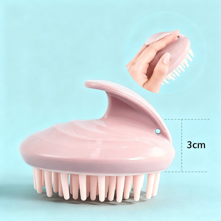 Silicone scalp brush for massaging and cleaning