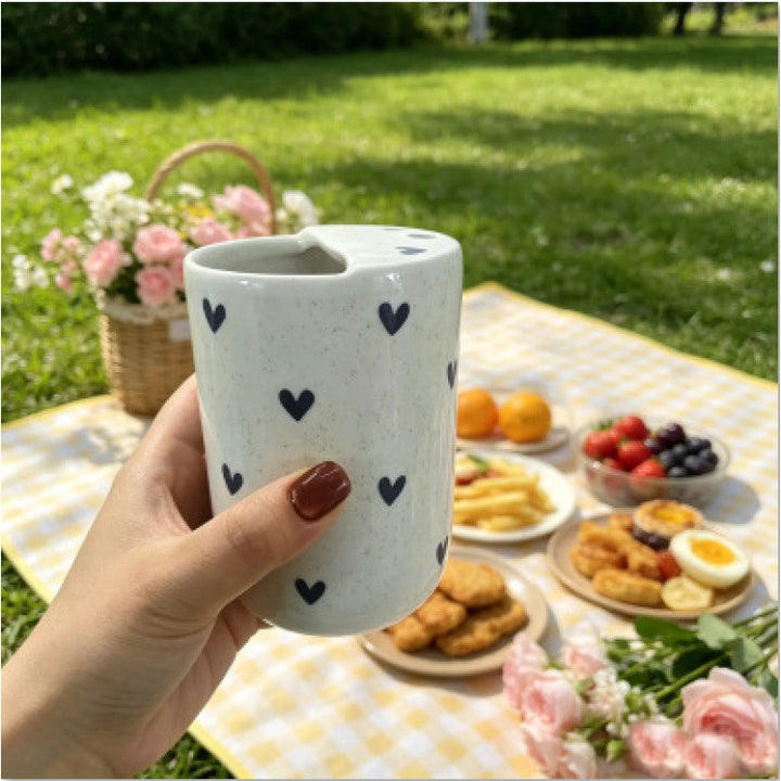 Ceramic coffee mug with handle, 370 ml
