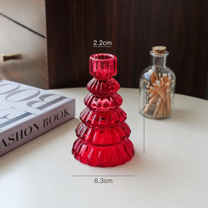 European glass table chandelier in Christmas tree shape