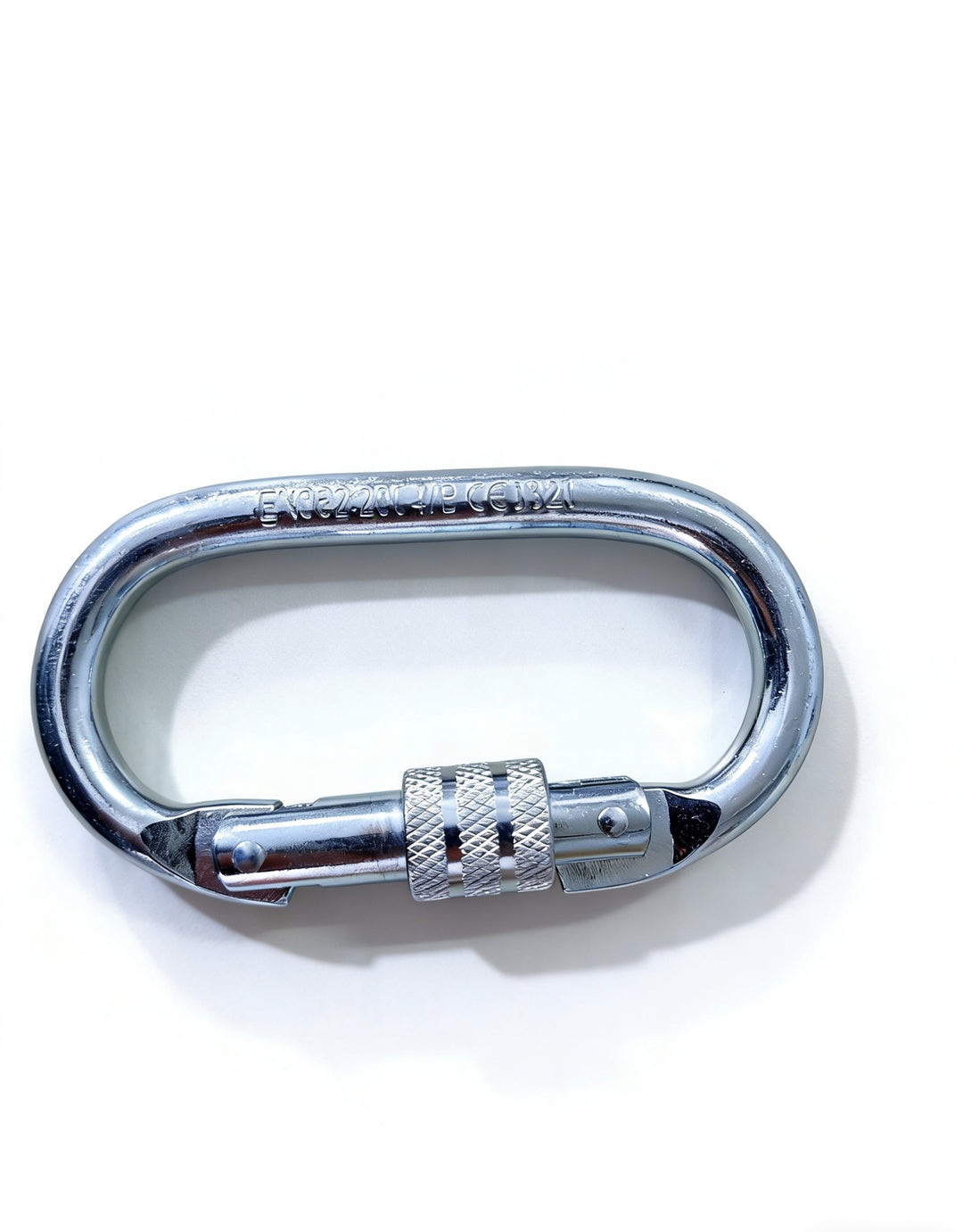 Steel carabiner for climbing, 25 KN