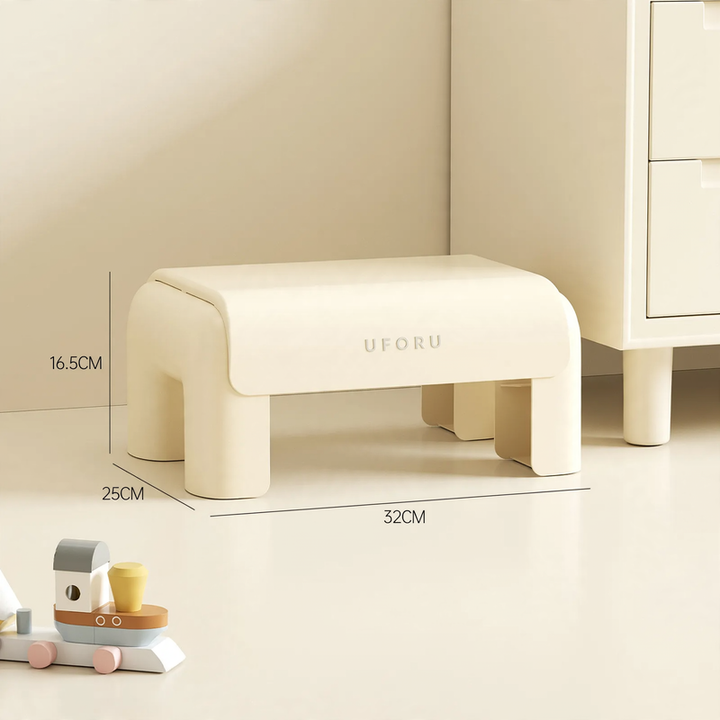 Plastic toilet stool, space-saving