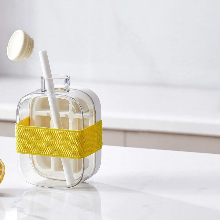 Silicone ice cube tray with pressure release