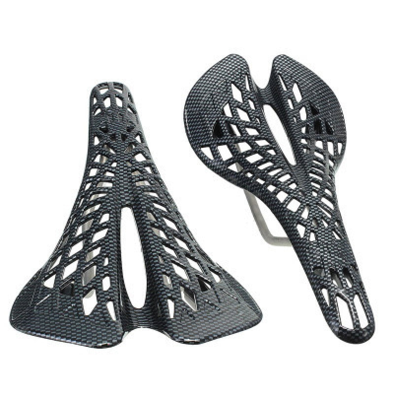 Bicycle saddle made of carbon fiber