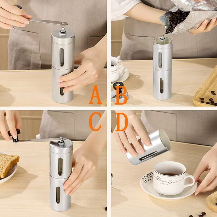 Hand coffee grinder made of stainless steel
