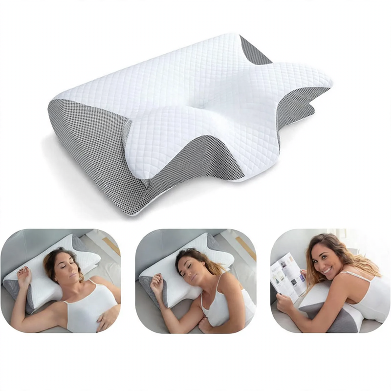 Memory foam neck support pillow
