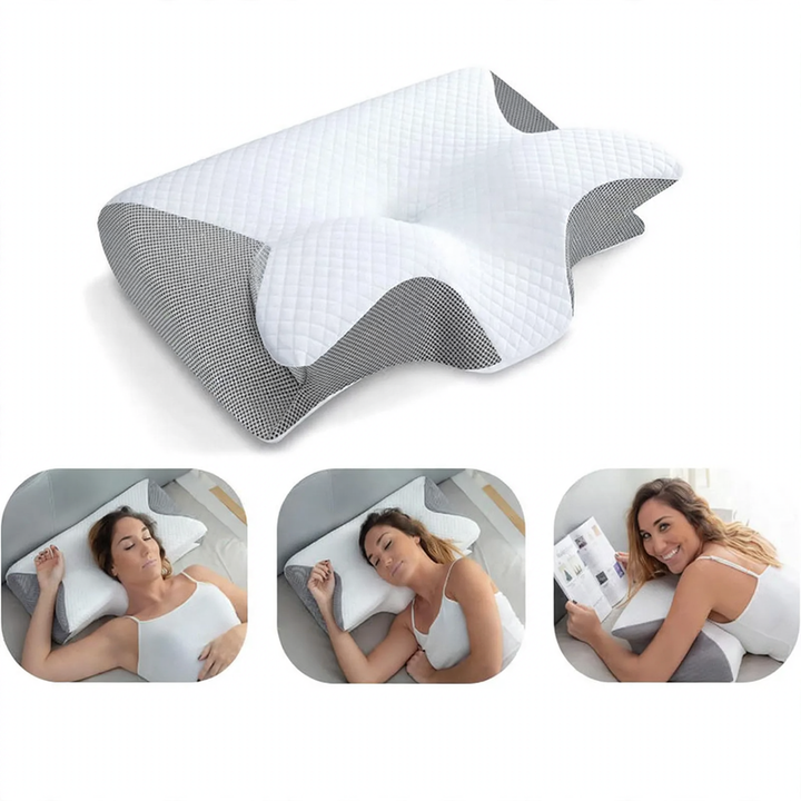Memory foam neck support pillow