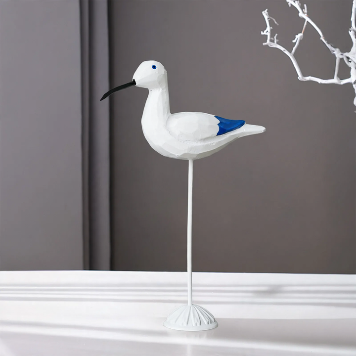 Wood bird figure in Mediterranean style