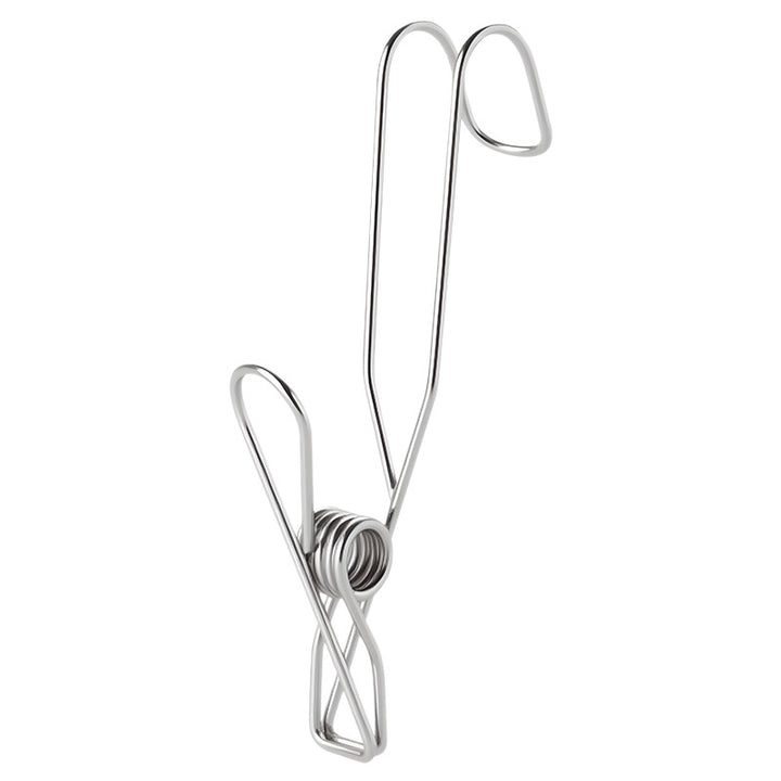 Stainless steel clothespin with hook