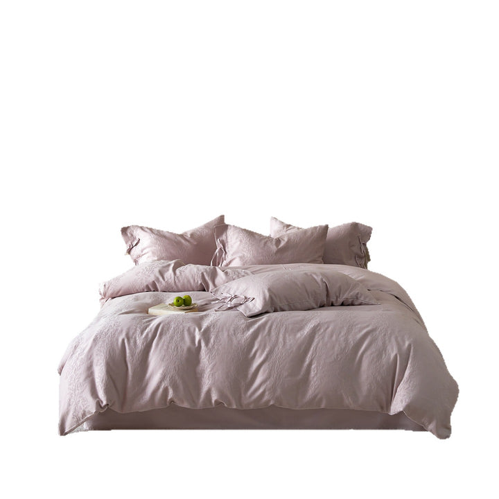 Cotton bedding 4-piece, 1.8 m, jacquard pattern