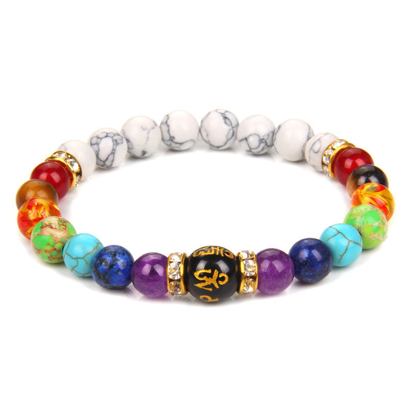 Beaded bracelet made of natural stones