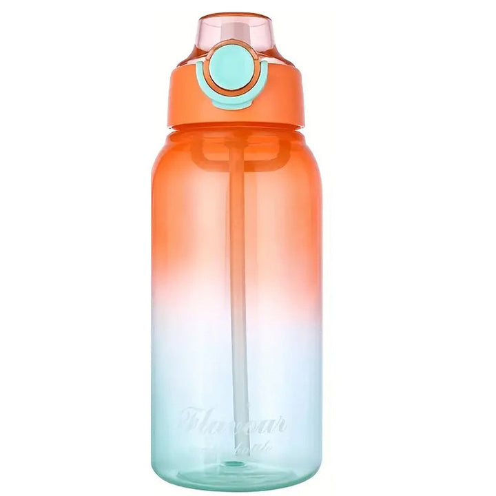 Sports water bottle 1 L with straw, gradient