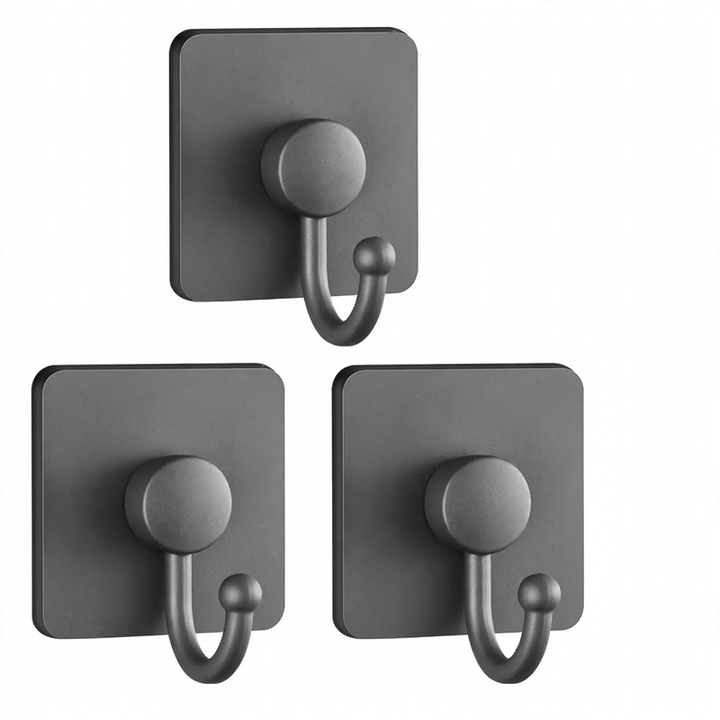 Stainless steel adhesive hooks, self-adhesive, no drilling