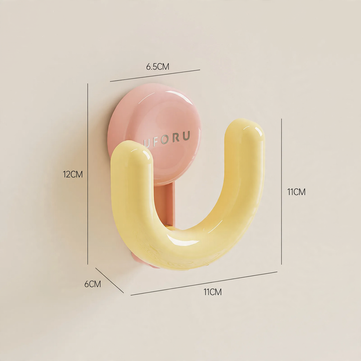 Suction cup wall hooks, 5 kg load capacity, no drilling required