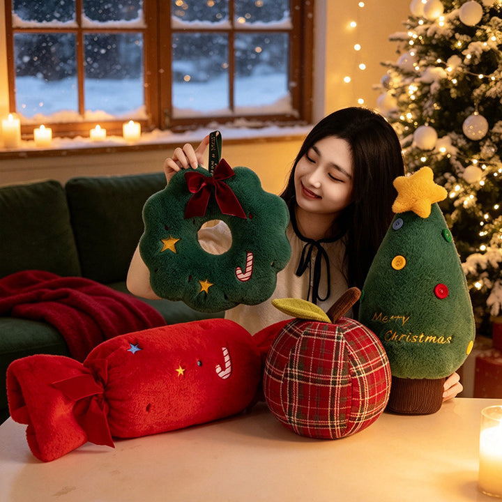 Christmas plush figures, various motifs