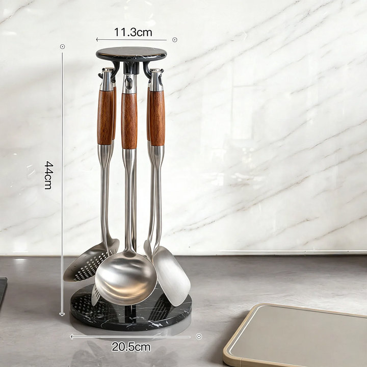 Rotatable kitchen stand made of stainless steel