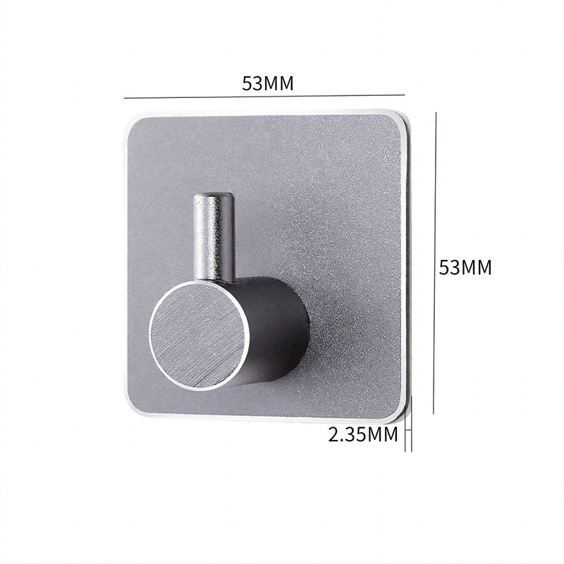Aluminium adhesive hooks, square