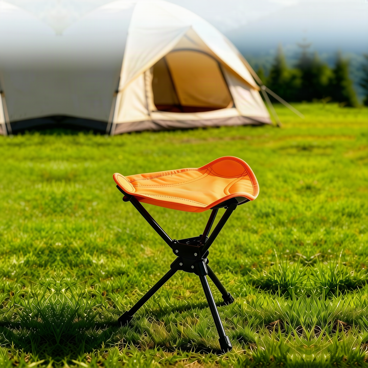 Camping chair, three-legged, foldable, lightweight