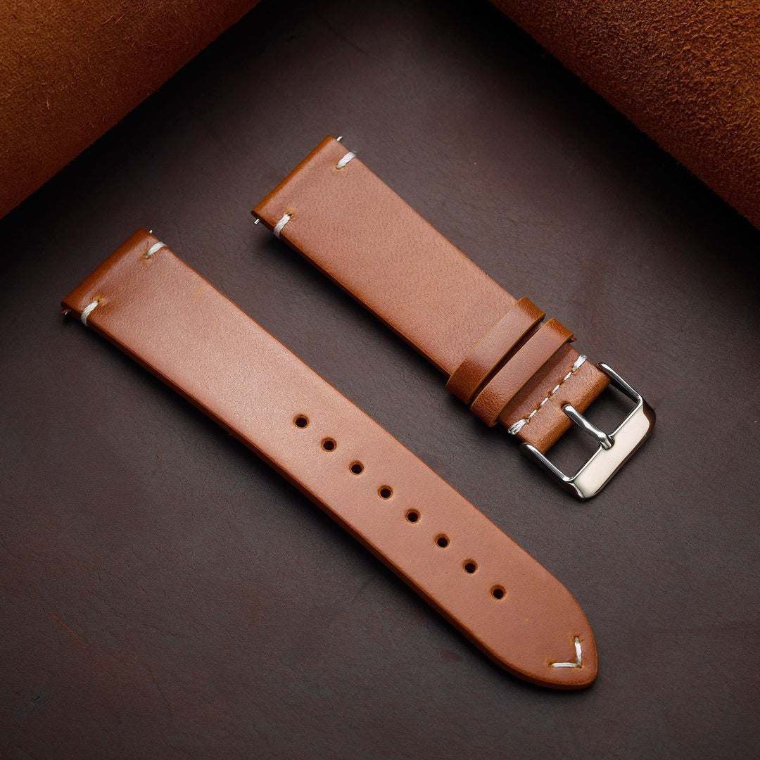 Watch band made of vintage leather