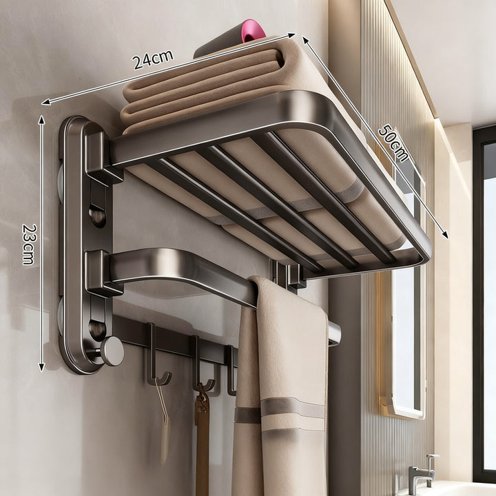 Towel holder with suction cup for the bathroom