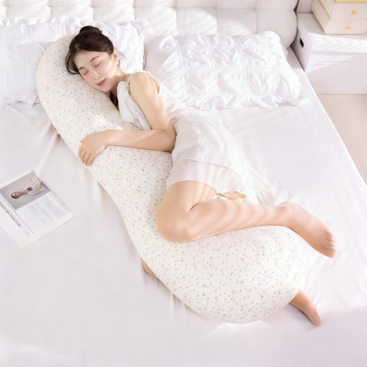 Side sleeper pillow made of cotton, 115 × 48 cm