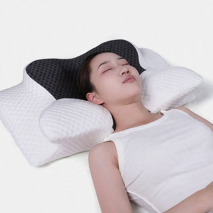Ergonomic neck support pillow made of memory foam