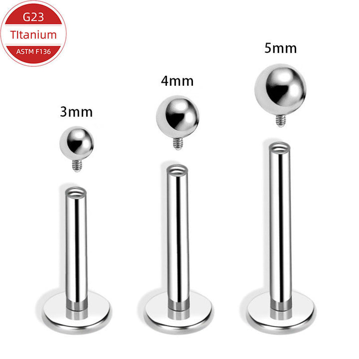Titan Piercing bar with internal thread