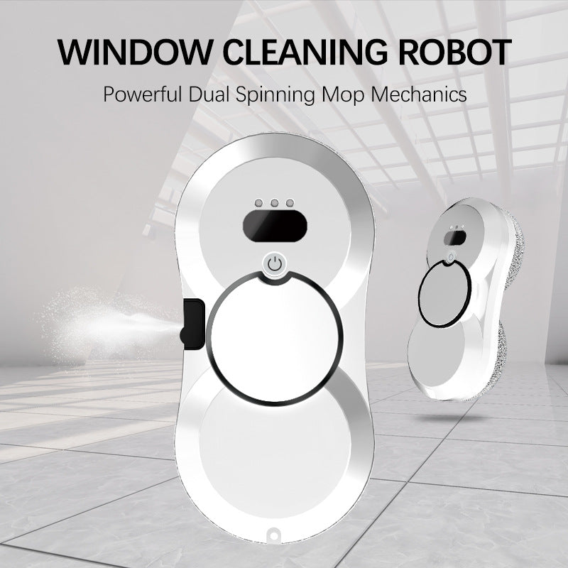 Automatic window cleaning robot with spray system