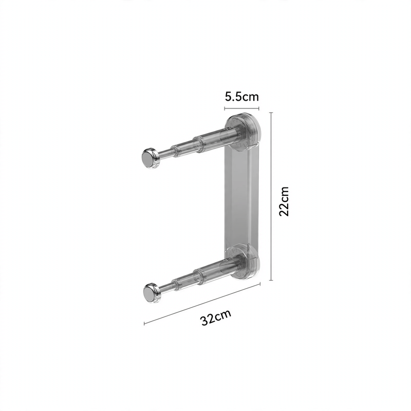 Suction cup drying rack, extendable, no drilling