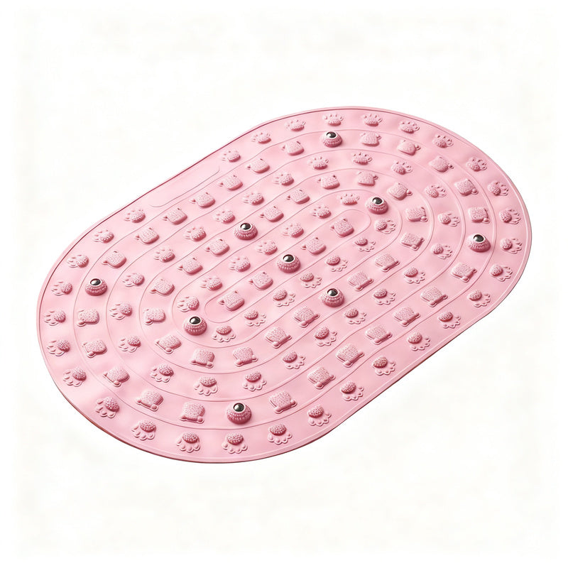 Foot reflex zone mat with magnetic stones