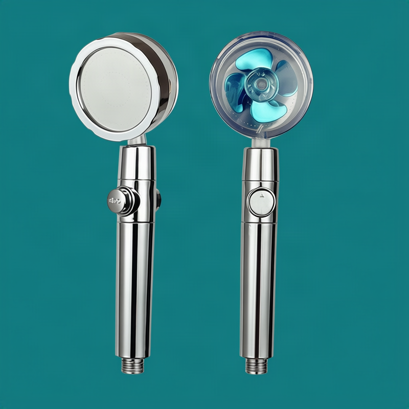Shower head with pressure balance, ABS, round