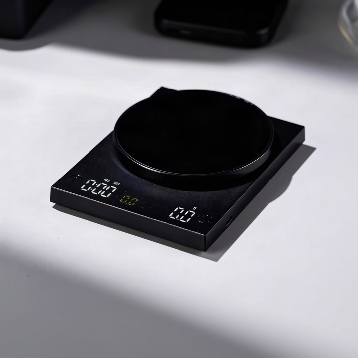 Electronic espresso scale with timer
