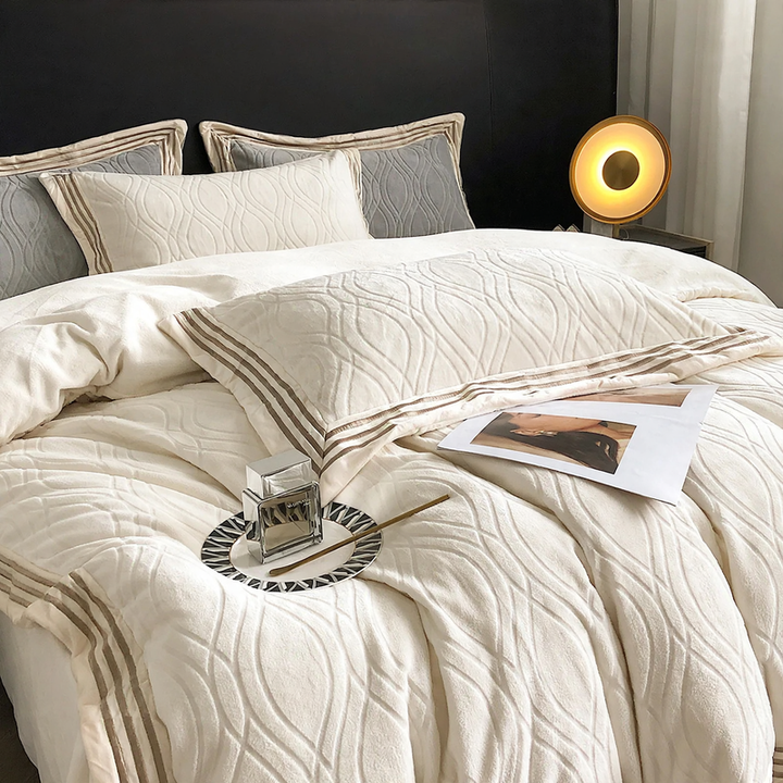 Bedding set made of milk fleece, 4-piece, winter