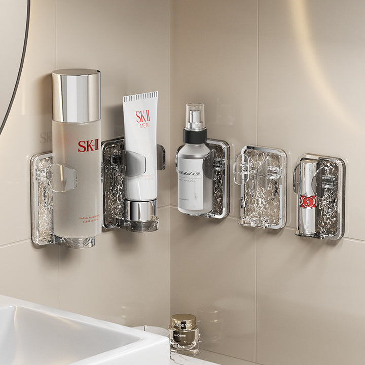 Toothbrush holder, wall-mounted, no drilling