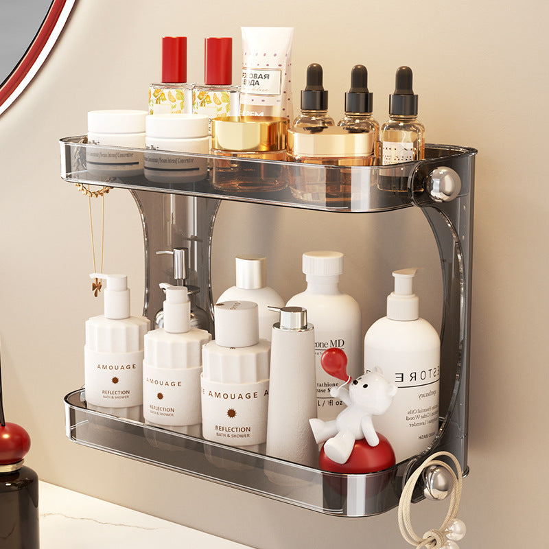 Bathroom shelf, suction cup, no drilling