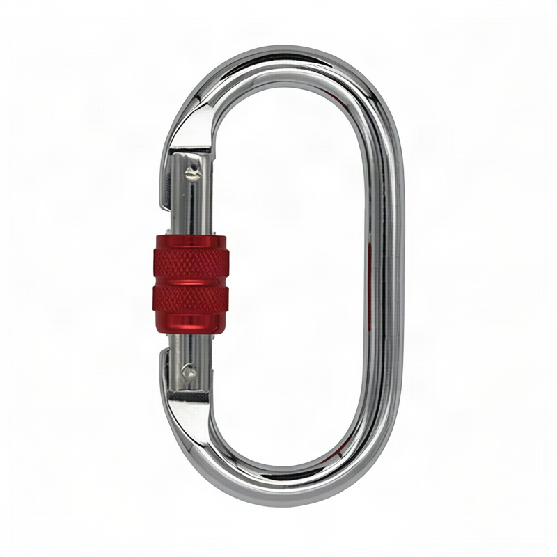 Steel carabiner for climbing, 25 KN