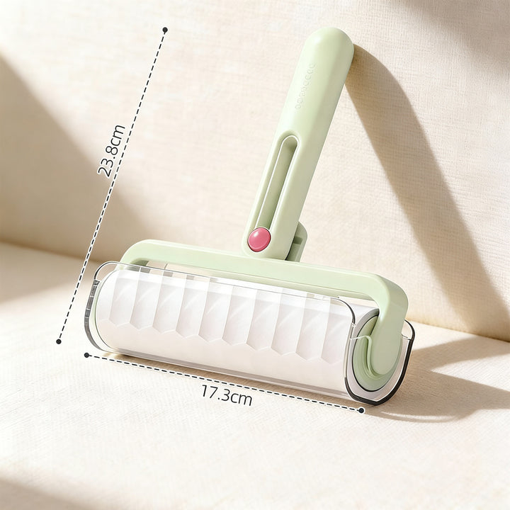 Lint roller with replacement rolls, foldable