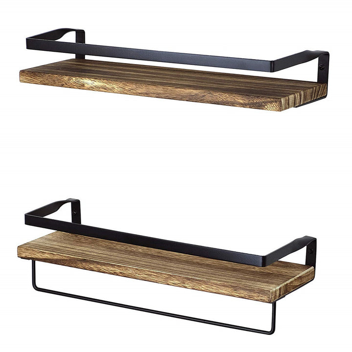 Wood wall shelf, modern design, multi-layered