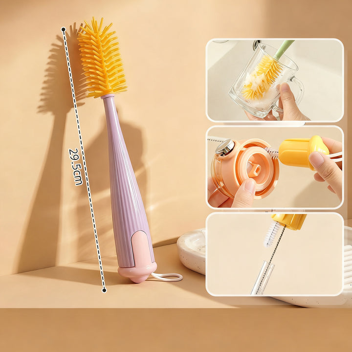 Silicone cleaning brush, 3-in-1