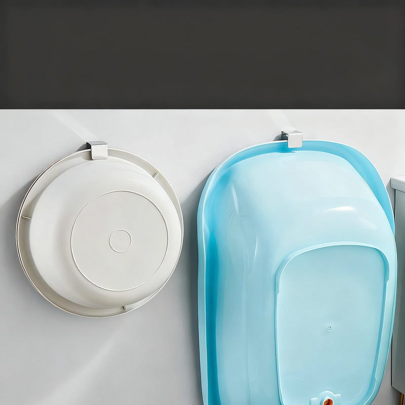 Stainless steel sink holder, wall-mounted, hole-free