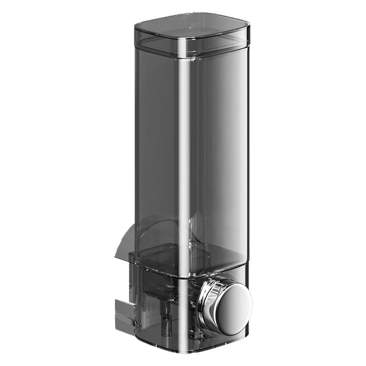 Soap dispenser for hanging, transparent, no drilling