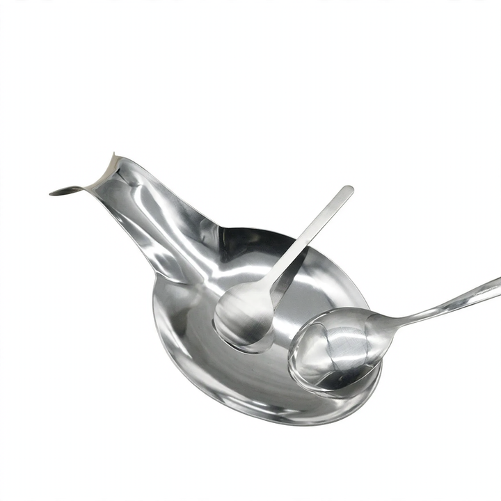 Stainless steel spoon rest, modern
